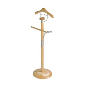 Valet de nuit en bois de hêtre naturel 110x45x32 cm