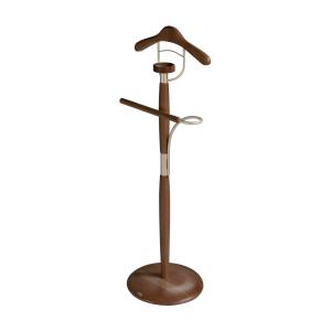 Valet de nuit en bois de hêtre noyer 110x45x32 cm