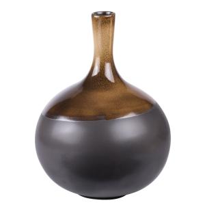 Vase   31 cm  marron en faïence H31