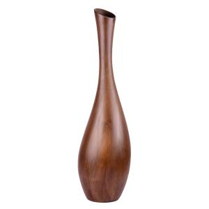 Vase 60 cm effet bois Kalypsos marron en céramique