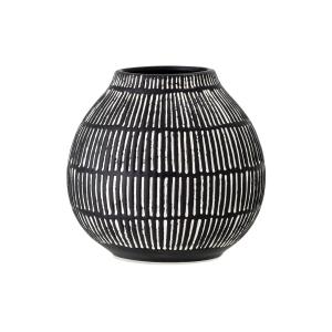 Vase à décorer noir en grès H14.50cm