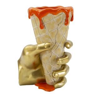 Vase à fleurs multicolore en forme de cornet de glace 18x16…