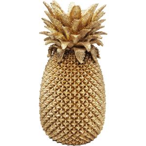 Vase ananas en polyrésine dorée H50