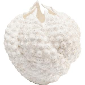 Vase anémone en porcelaine blanche