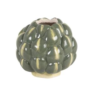 Vase artichaut en grès vert H9
