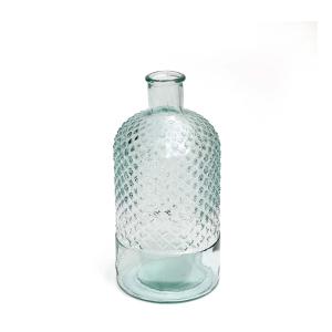 Vase avec motif de diamant en verre recyclé H22