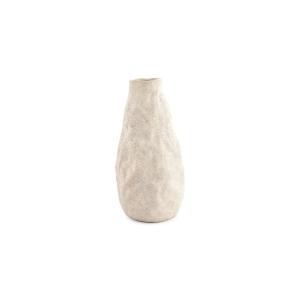 Vase beige en grès 17xh33,5cm