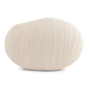 Vase beige en grès 43xh27,5cm