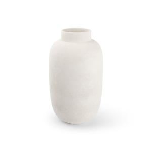 Vase blanc en grès 20xh34cm