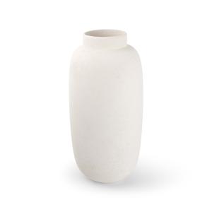 Vase blanc en grès 23,5xh49,5cm