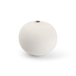 Vase blanc en grès 23xh20cm