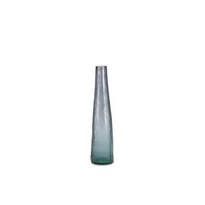 Vase bleu en verre 9xh40cm
