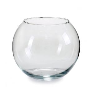 Vase boule en verre transparent D25cm