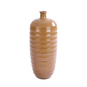Vase bouteille en terre cuite ocre H50