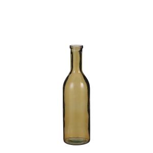 Vase bouteille en verre recyclé ocre H50