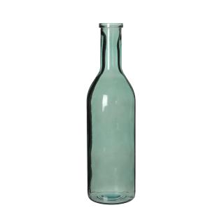 Vase bouteille en verre recyclé vert H50