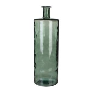 Vase bouteille en verre recyclé vert H75