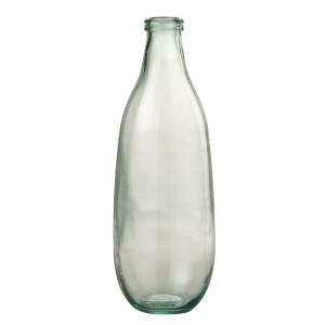 Vase bouteille en verre transparent H40cm