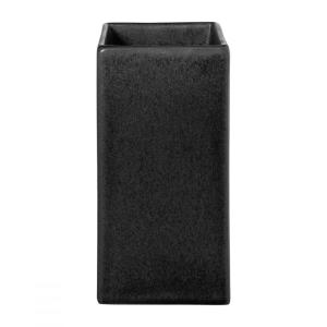 Vase carré h16cm céramique noir
