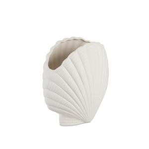 Vase coquillage blanche 17x9x24 cm