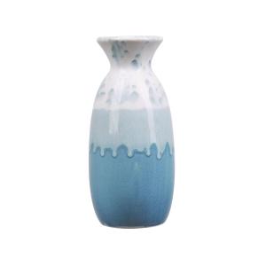 Vase décoratif blanc et bleu 25 cm