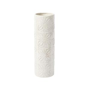 Vase décoratif en céramique blanc H34