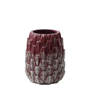 Vase décoratif en céramique violet foncé H26