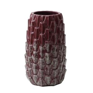 Vase décoratif en céramique violet foncé H35