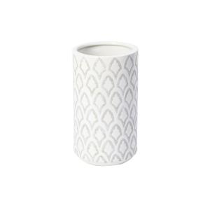 Vase décoratif en grès blanc H24