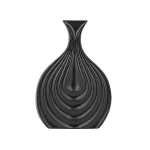 Vase décoratif en grès noir H25