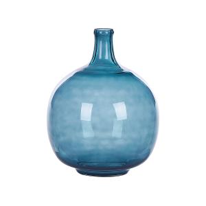 Vase décoratif en verre bleu H31