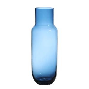 Vase décoratif en verre bleu H42