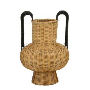 Vase décoratif Loulou Marron clair Bois de rotin H42xB40xL4…