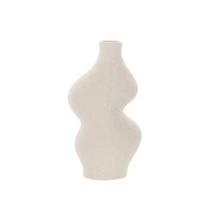 Vase destructuré en grès beige H16