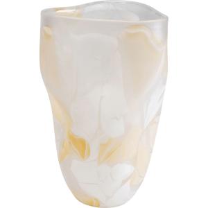 Vase déstructuré en verre beige