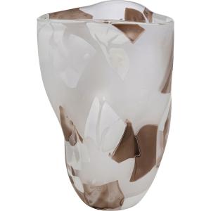 Vase déstructuré en verre marron