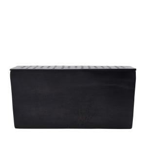 Vase en aluminium laiton noir H14