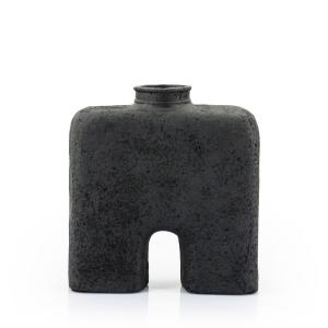 Vase en arc H32cm noir