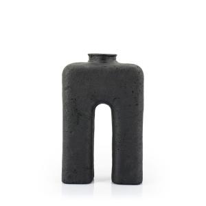 Vase en arc H38cm noir