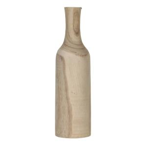 Vase en bois de paulownia marron clair H47