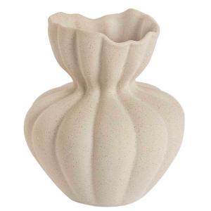 Vase en céramique beige 17x17x19.5cm