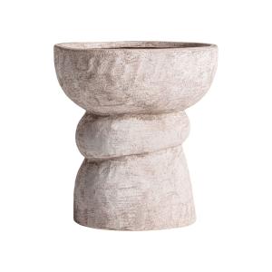 Vase en céramique beige 29x29x31 cm