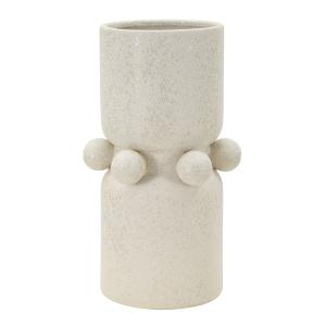 Vase en céramique beige avec boules Ø 16x28 cm