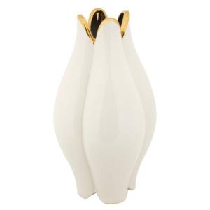 Vase en céramique blanc Ø 21x40 cm