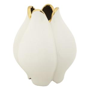 Vase en céramique blanc Ø 23x27,5 cm