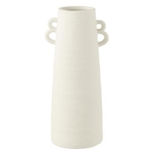 Vase en céramique blanche avec anses 20x17x44cm
