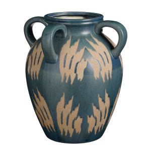 Vase en céramique bleu foncé H36