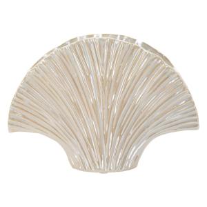 Vase en céramique couleur perle 27x8x19 cm