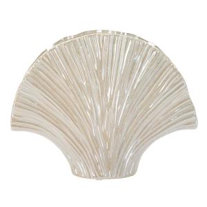 Vase en céramique couleur perle 35,5x11,5x27 cm