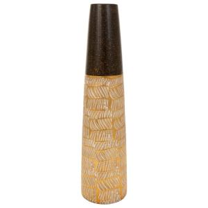 Vase en céramique dorée 15x15x61h